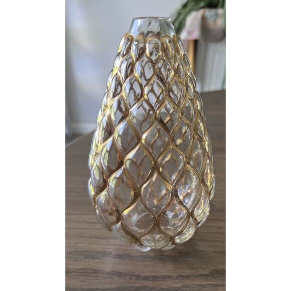 Vintage 1940's Glass PINEAPPLE MCM French Maison Jansen Style Repair Salvage - Picture 2 of 7